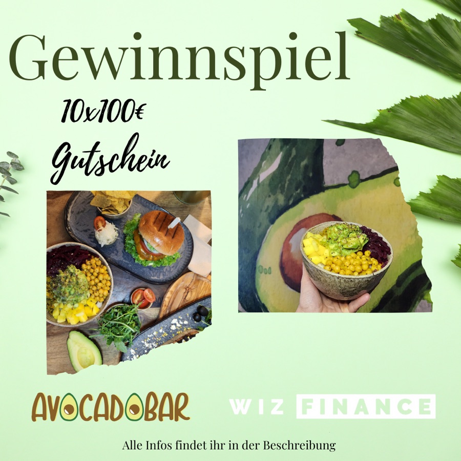 Gewinnspiel mit Avocadobar: 10 Gutscheine zu 100 Euro